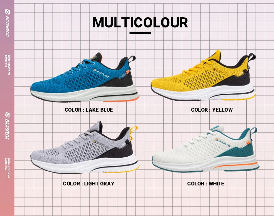 Lightweight Running Shoes For Men Comfort Men's Designer Mesh Casual Sneakers Lace-Up Male Outdoor Sports Tennis Shoes