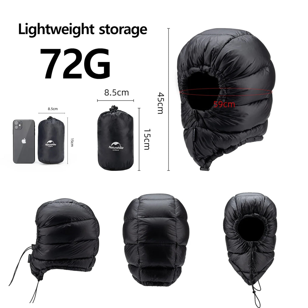 Ultralight Portable Winter Waterproof Warm Three Piece Down Hat Gloves Shoe Covers Hiking Camping Clothing Equipment