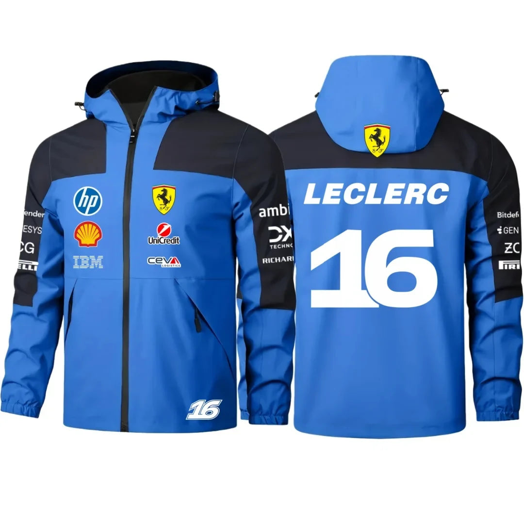 2026 Ferrari F1 driver No.16 Leclerc No.44 Hamilton same jacket with number, thin jacket for spring and autumn seasons, windproo