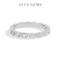 S925 Silver Snake Ring Pave Moissanite Wedding Eternity Band Stackable Luxury Fine Jewelry forWomen Pass Diamond Tester