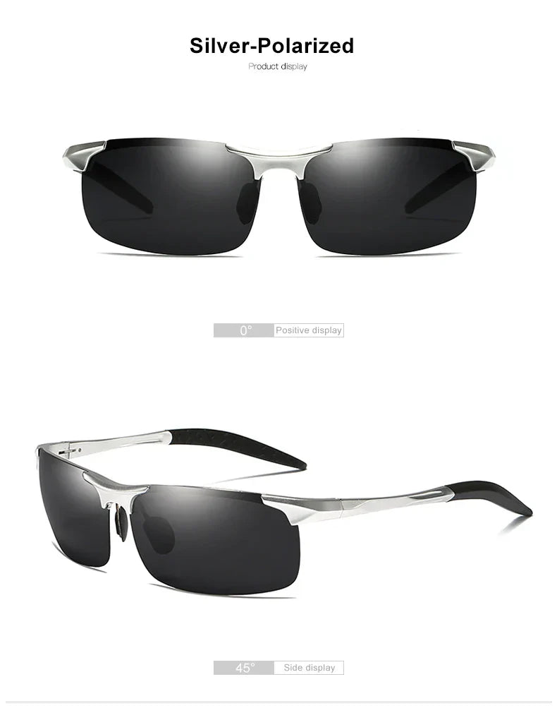 CLLOIO Aluminum Photochromic Sunglasses Men Polarized Day Night Driving Chameleon Glasses Anti-Glare Change Color Sun Glasses UV