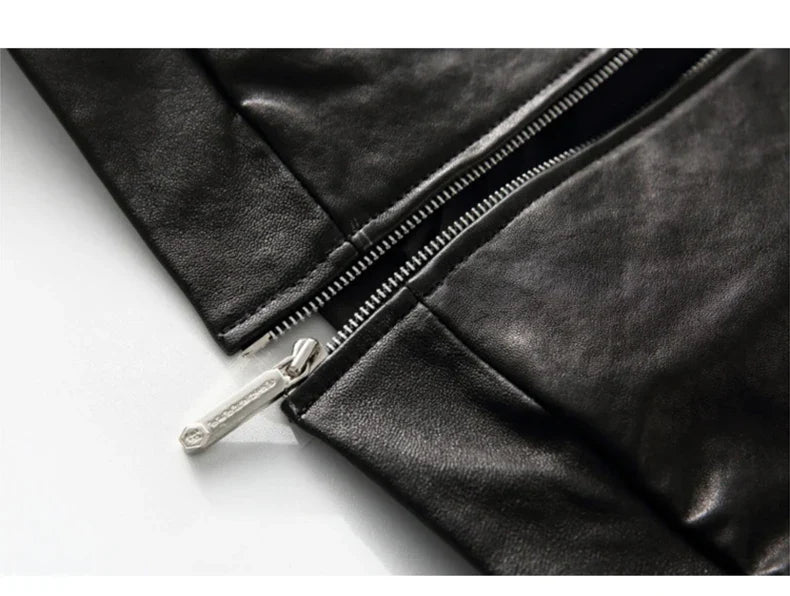 Spring Autumn Luxury Elegant Cool Black Pu Leather Vest for Men with Hood Zipper Sleeveless Jacket Men Clothing 2023