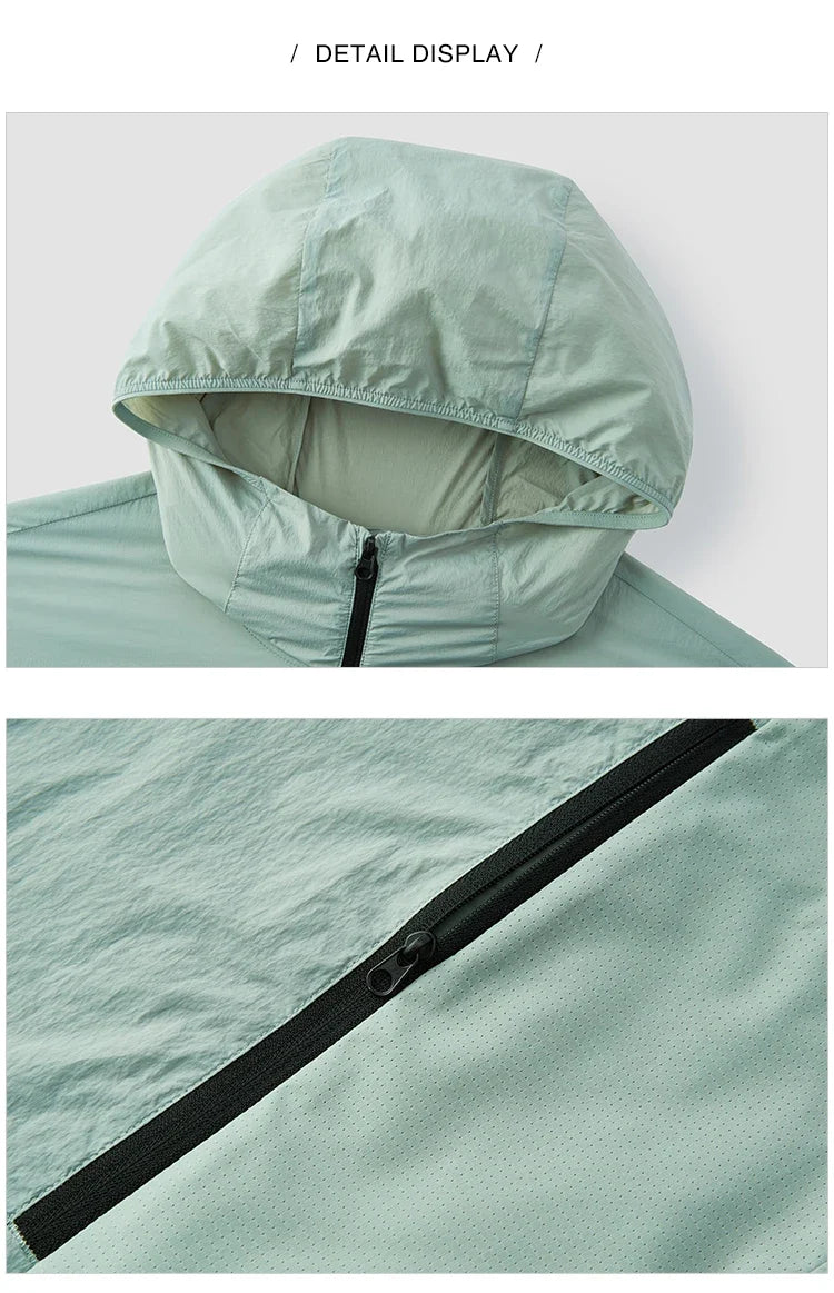 Sun Protection Jacket Men Lightweight Cool Feeling Triple Protection Hooded Top 2025 New Summer Jacket for Outdoor