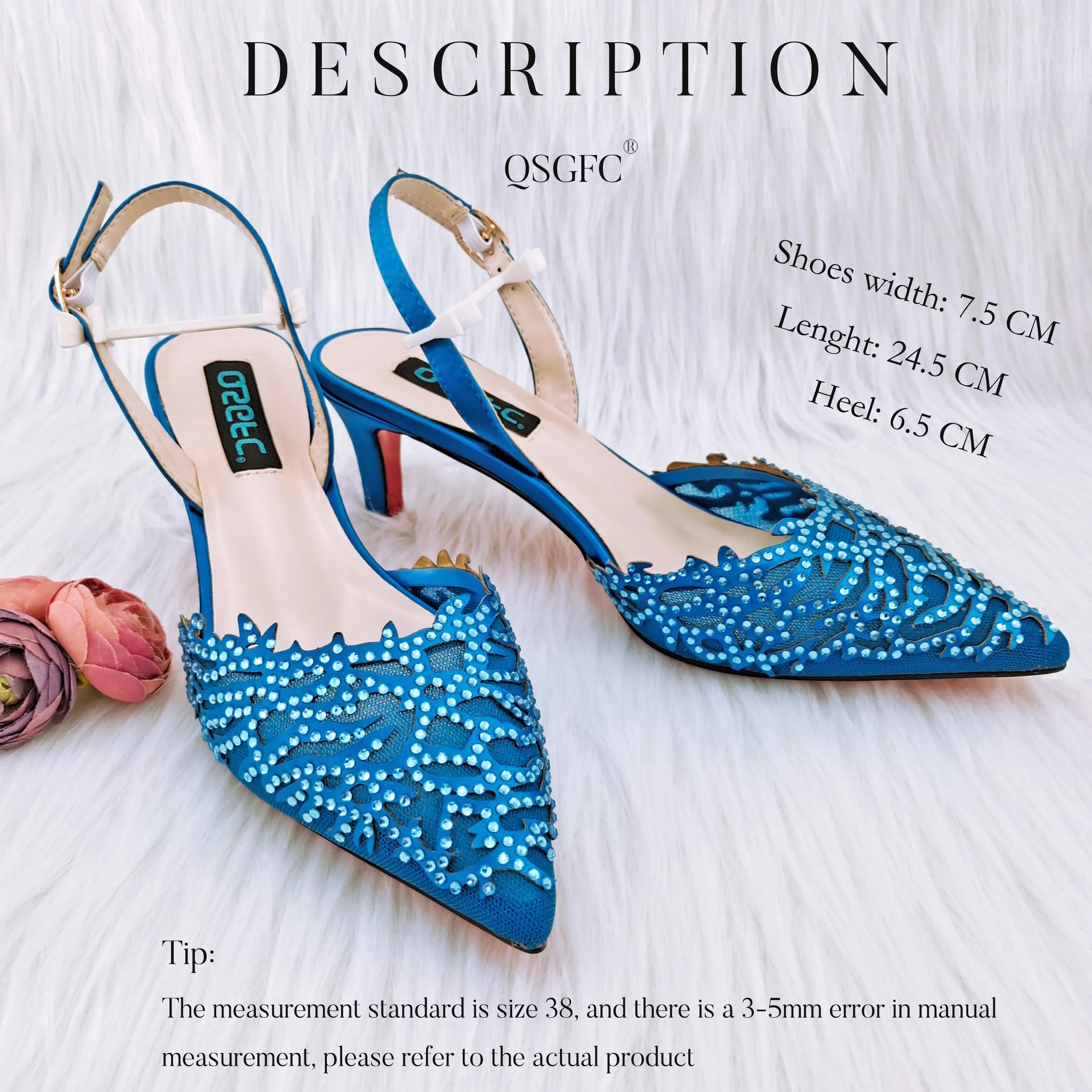 Hollow Coral Pattern Design Fashionable And Elegant Wear Ladies Shoes And Bag