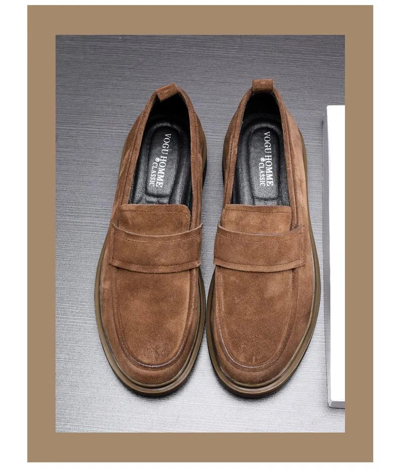 Classic Soft Cowhide Mans Loafers Spring Luxury Genuine Leather Comfortable Fashion British Outdoor Leisure Driving Shoes Man