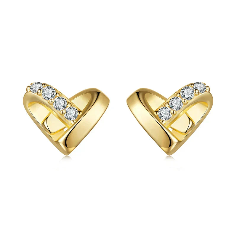 925 Sterling Silver Animals Cute Paws Rainbow Stud Earrings For Women Heart Oval Flower Zircon Crab Ear Studs Jewelry Gift