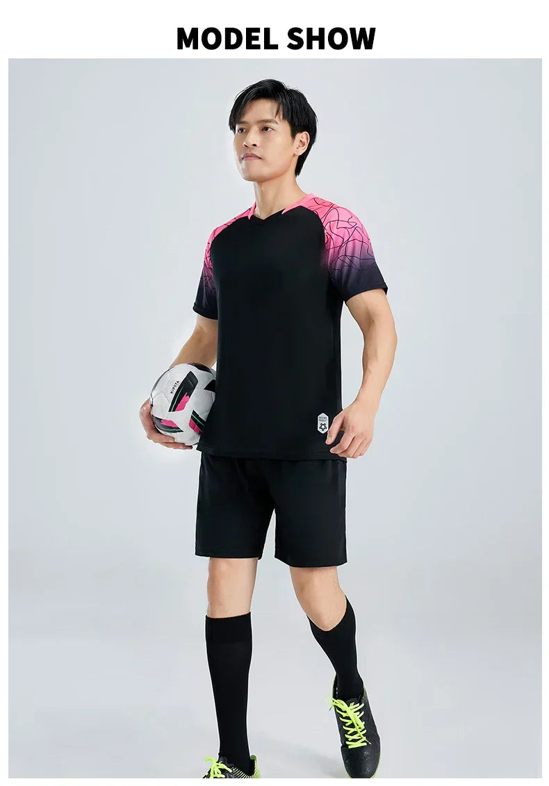 High Quality Men Football Jerseys Wholesale Soccer Clothes Sets Club Team Training Football Uniforms Adult Soccer Jersey D8862