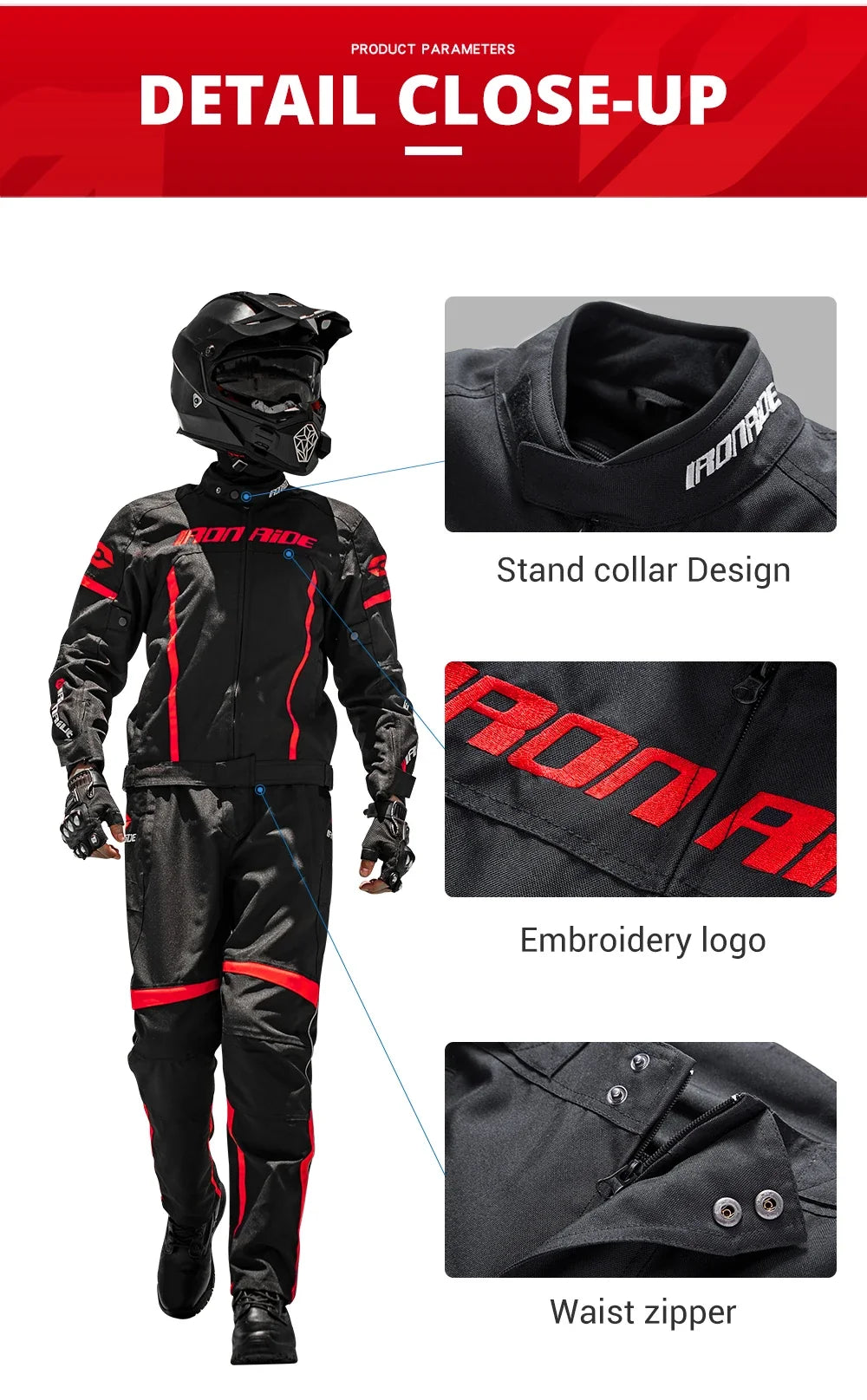 Motorcycle Jacket Waterproof Motorcross Jacket Pants Moto Jacket Windproof Riding Motorbike Clothes With Protective Gear M-3XL