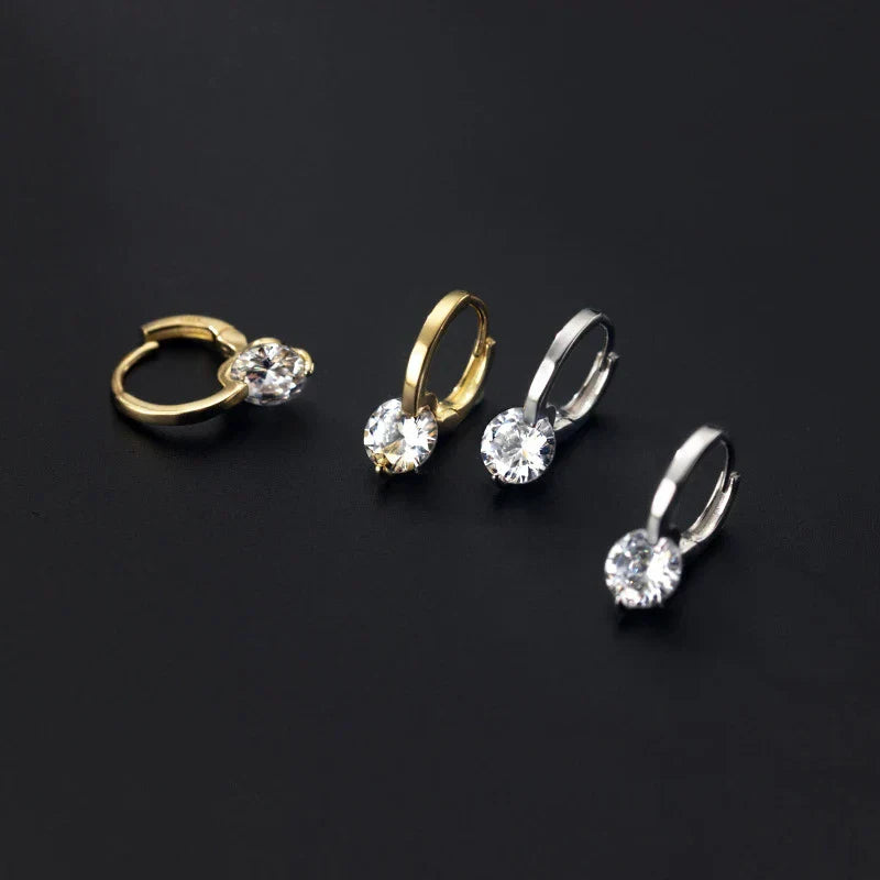 Solitaire 1ct D Moissanite Earrings for Women 2023 Diamond Sterling Silver Hoop Earrings 925 Drop Earrings Girls 14k Gold Plated