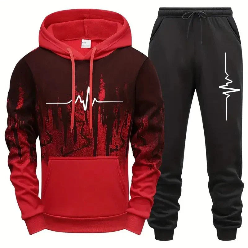 High Quality Men's Tracksuit Casual Jogging Men Versatile Sweatshirts Sweat Pants Fashion Comfort Daily Sports Simple Hoodie Set
