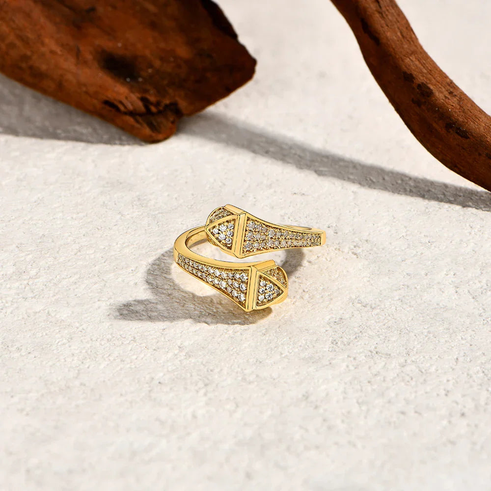 Double Snake S925 Silver Moissanite Rings Women Men Lab Diamond Adjustable Ring 18KGold Plated Luxury Jewelry for Party