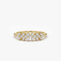 2mm Moissanite Ring With Certificate 925 Sterling Silver Cluster Flower Wedding Rings For Women 14k Gold Plated Jewelry