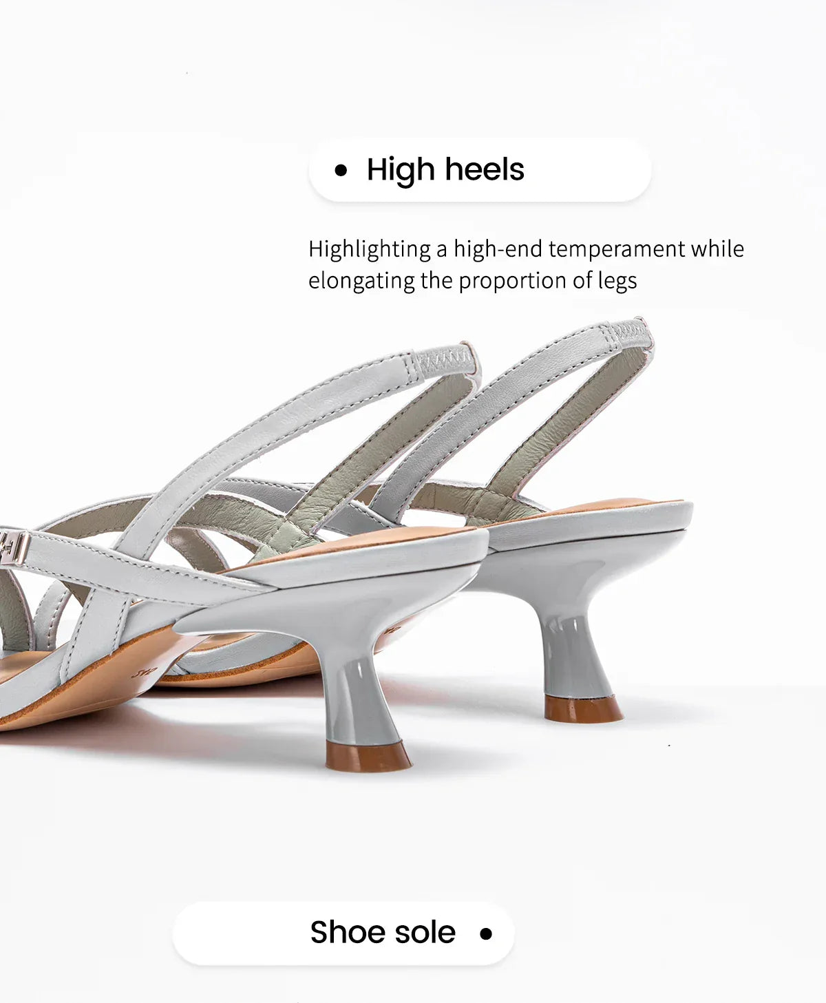 Heels Women's New Comfortable Sheepskin Leather Low Heel Sandals Wedding Banquet Women's Shoes