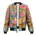 Luxury Baroque Bomber Jacket Men Women 3D Printed Gold Graphic Floral Jackets Street Trend Fashion Autumn Zipper Soft Coat