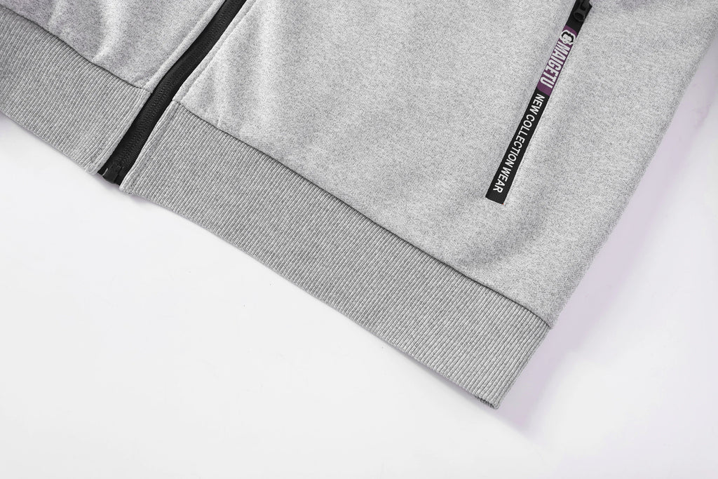 Men's Casual Thickened Wool Jacket Warm Zipper Hoodies Cardigan Sports Long Sleeve Sweatshirts Hooded Coat