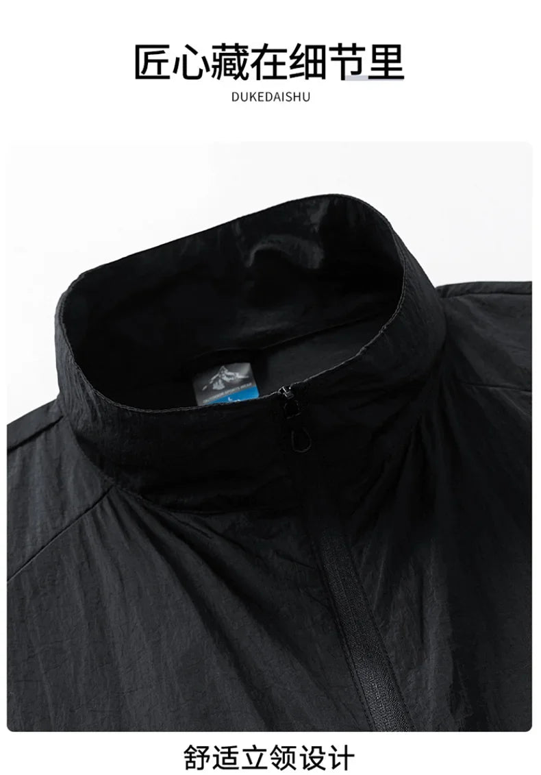 Oversize 7XL 8XL Summer UV Sun Protection Light Jacket Men Outwear Sport Cycling Hiking Fishing Coat Men Resistant Skin Clothing