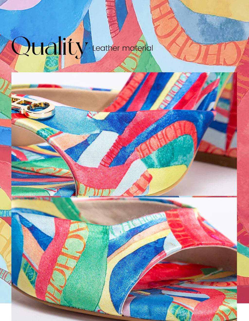 Women's Thick Heel Sandals 2024 Brand New Square Open Toe Sliding Toe Sandals