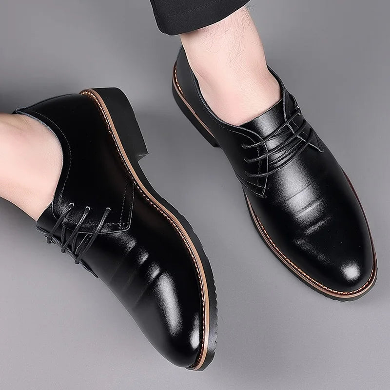 Men’s Formal Dress Shoes – High-Quality Genuine Leather, Black/Brown, EU Sizes 40–48
