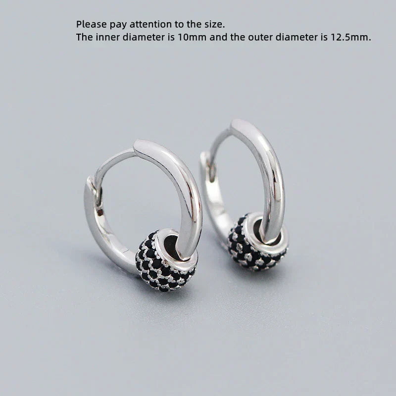 925 Sterling Silver Earring Zircon Sun Flower Ear Ring Geometric Style Water Drop Ear Bone Cute Temperament Woman Girl Ear Jewel