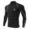 Men's Long Sleeve Compression Shirt Gym Fitness Athletic Undershirt Elastic Sport Running Tops