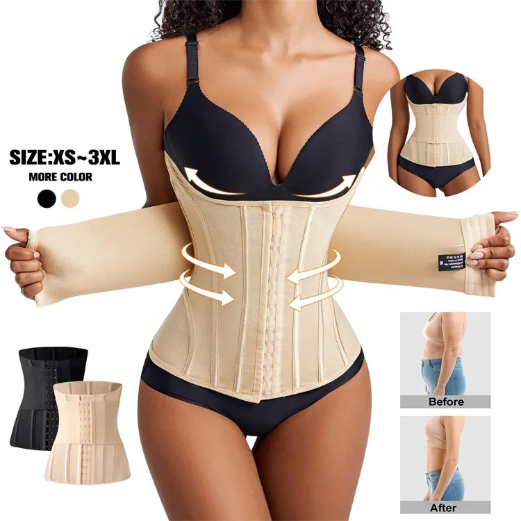 MiiOW Waist Trainer Corset Women Binders Shaper Tummy Wrap Body Shapewear Slimming Belt Flat Belly Workout Women Shaper Slimming