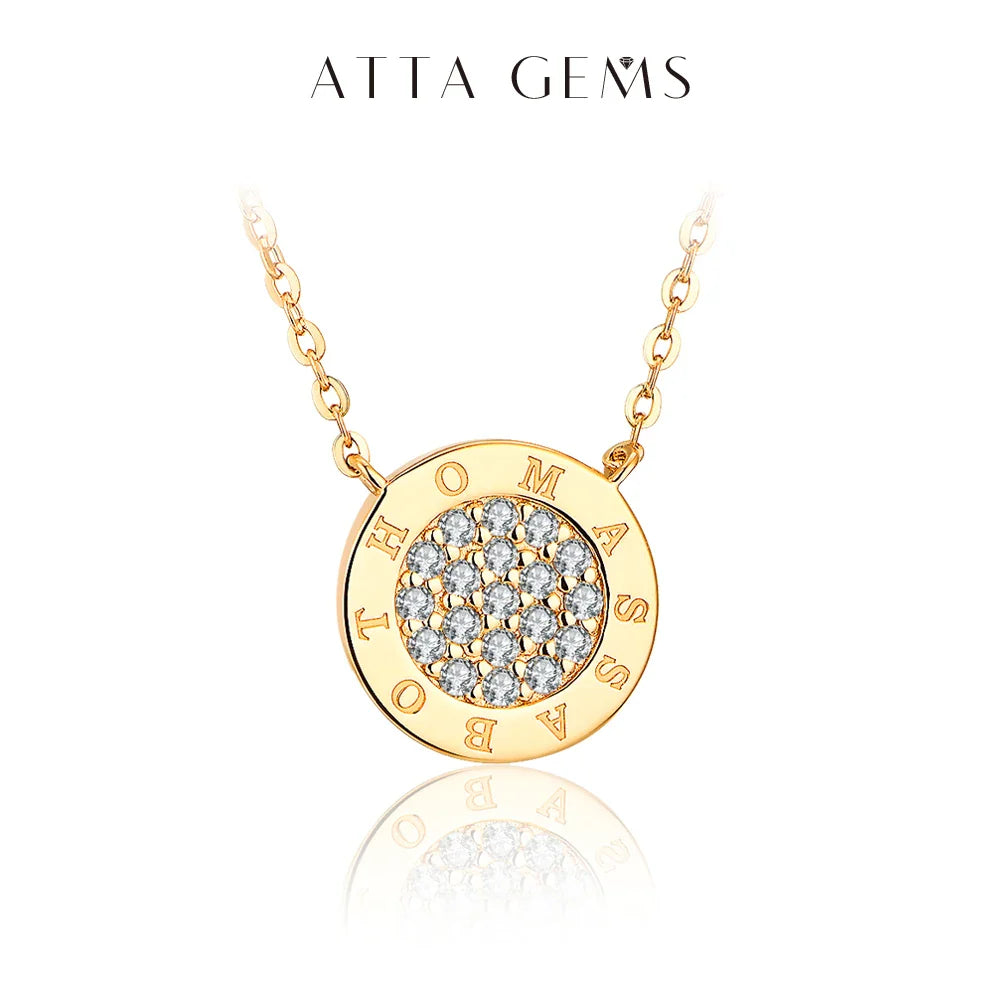 1.4mm D Color Moissanite Round Brilliant Cutting Rose Gold Plated 925 Sterling Silver Necklaces Wholesale Fine  Jewelry