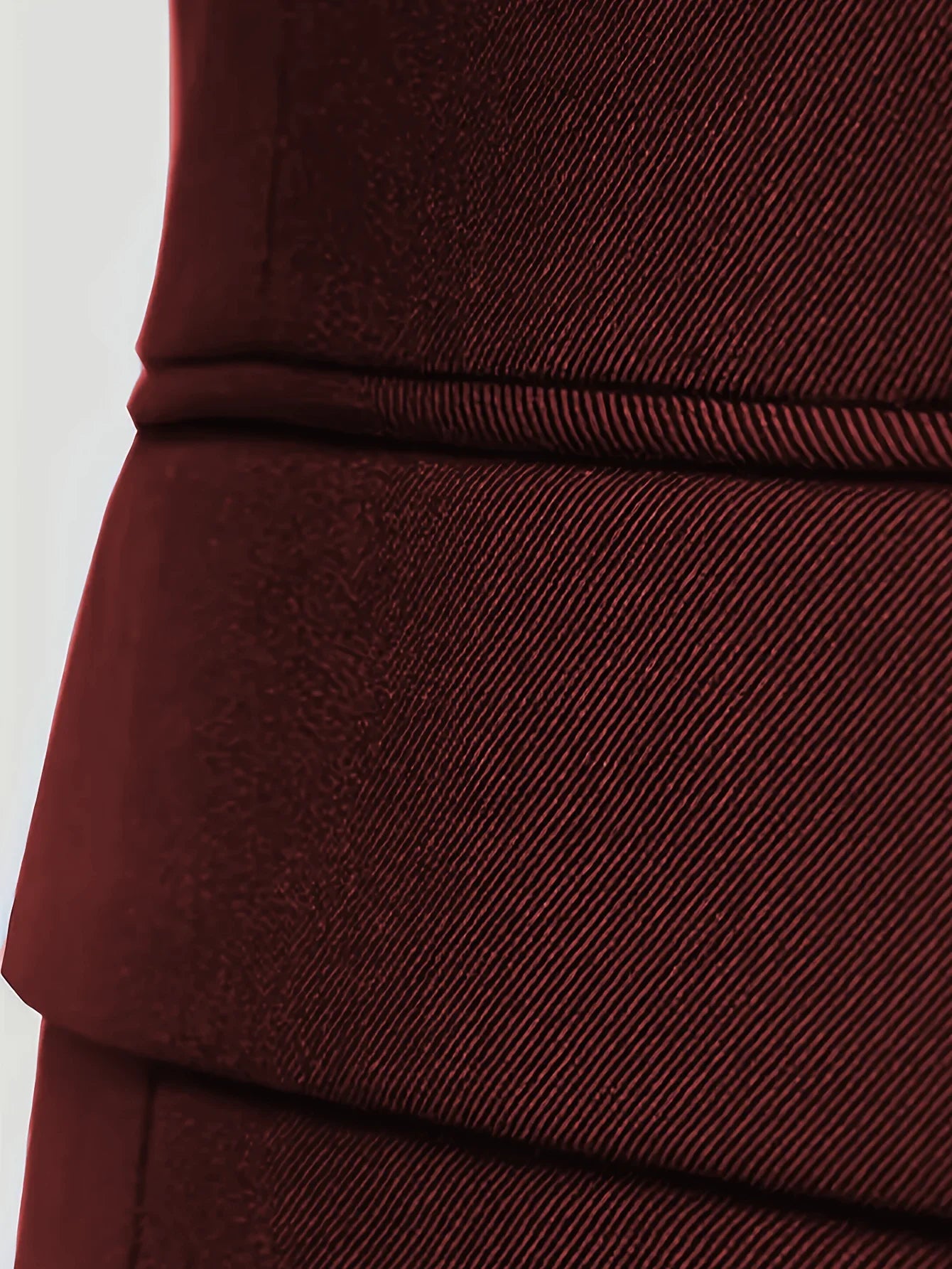 Men's Burgundy 2-Piece Suit Set (Blazer + Trousers Only, No Vest Included),Slim Fit Formal Business Wedding Party Jacket & Pants