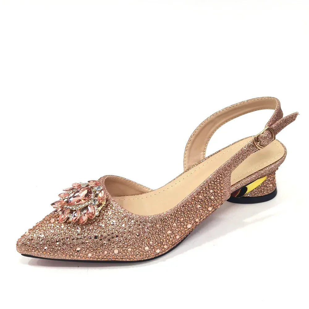 Royal Blue Sandals for Women Luxury Wedding Pumps Med Heels