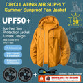 Couple Summer Cooling Fan Vest, Breathable Heat-Resistant Air Conditioned Sleeveless Workwear for Outdoor Use(Not Power)