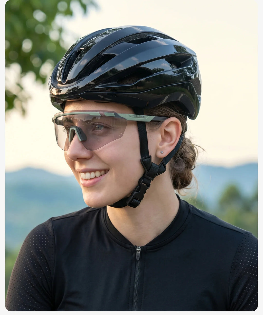 Cycling Glasses Photochromic UV400 Protection Sports Sunglasses Windproof Lightweight Carbon Fiber Outdoor Bike Glasses