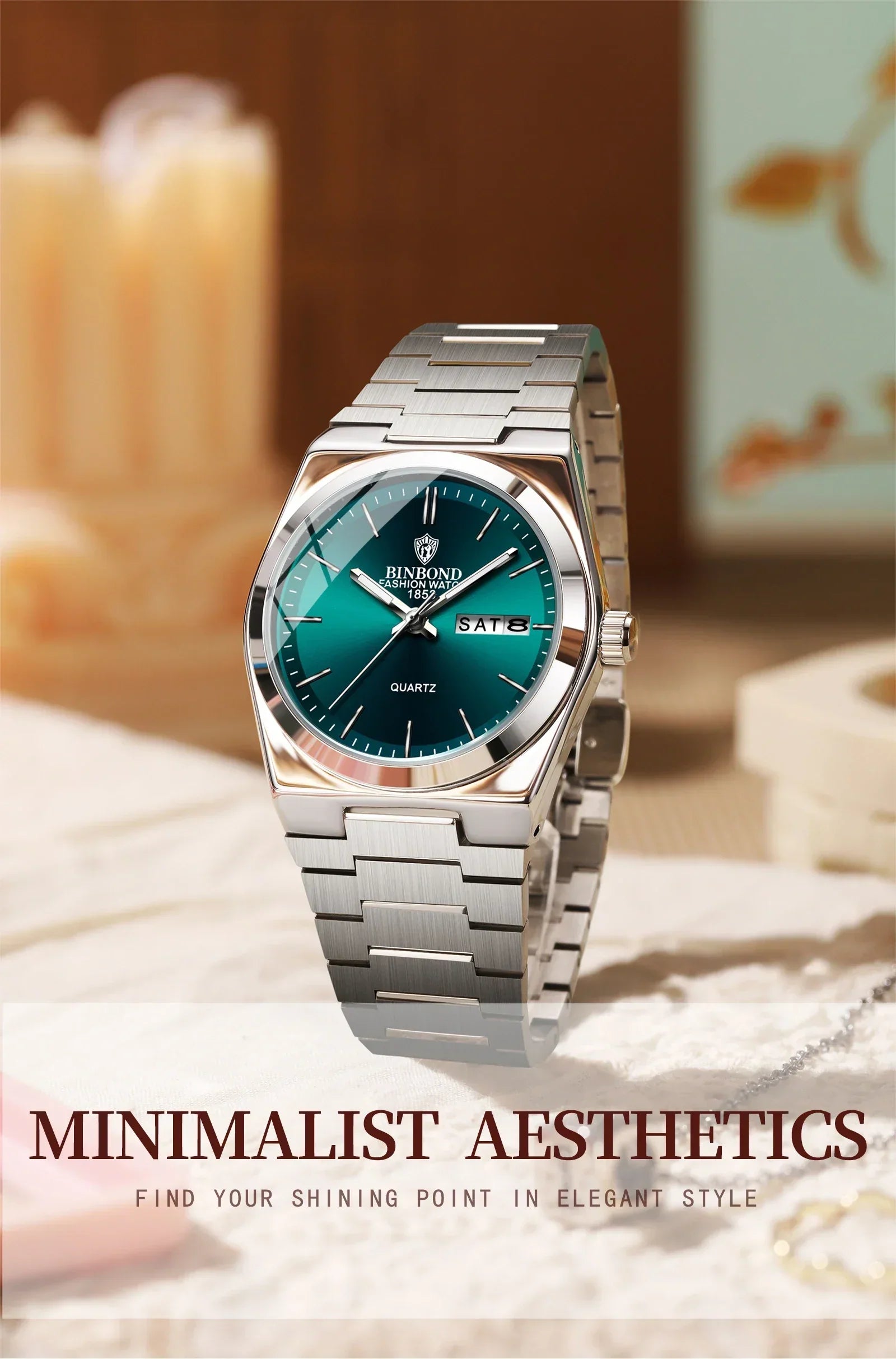 103 Business Women's Quartz Watch Waterproof Double Calendar Night Light Non Mechanical Ultra Thin Women's Quartz Watch