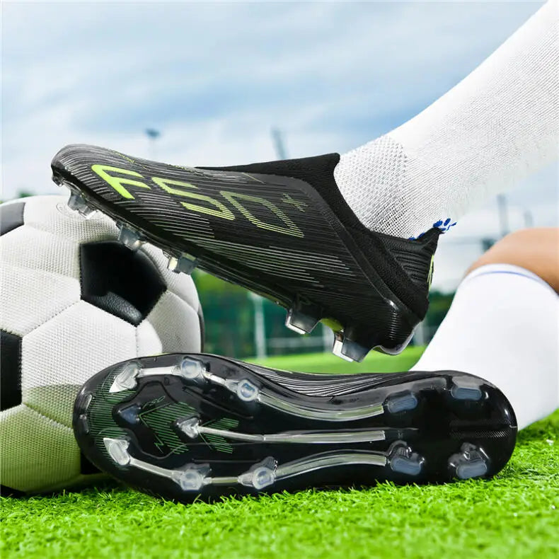 Men's High-Quality Non-Slip Football Boots High-Top Soccer Shoes Grass Cleats Futsal Sneakers for Indoor And Outdoor Matches