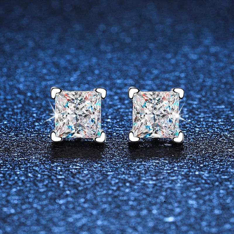 1ct D Color Moissanite Stud Earrings For Women Luxury Jewelry Original 925 Sterling Diamond Wedding Party Earring Gift
