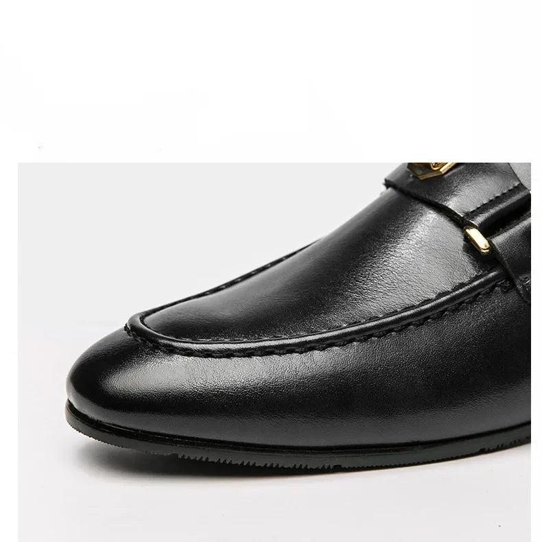 Luxury Men's Brown Dress Shoes 2025 Brand Oxford Shoes Man Social Casual Business Shoes Men Wedding Leather Shoe Zapatillas Male
