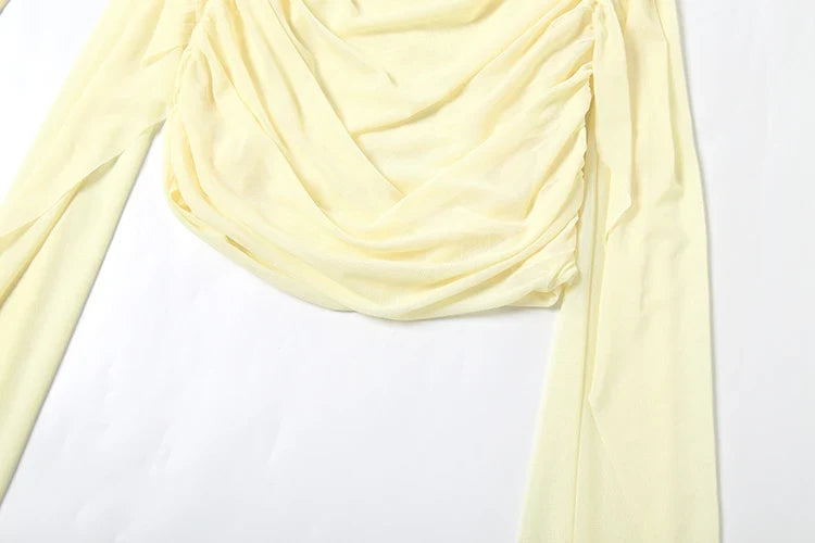 Summer Vacation Sexy See Through Dress+Shawl Women Ruched Side Ribbon Coquette Skinny Midnight Clubwear Party Bodycon