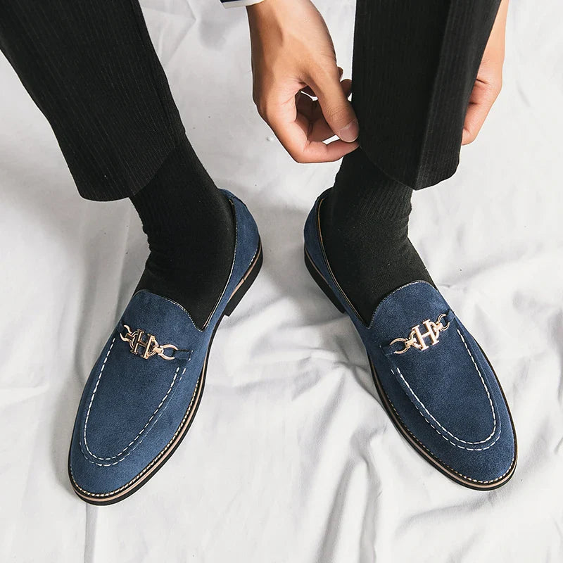 Men’s Suede Leather Shoes – Fashion Casual Lace-Up Shoes for Adults (Black, Brown)