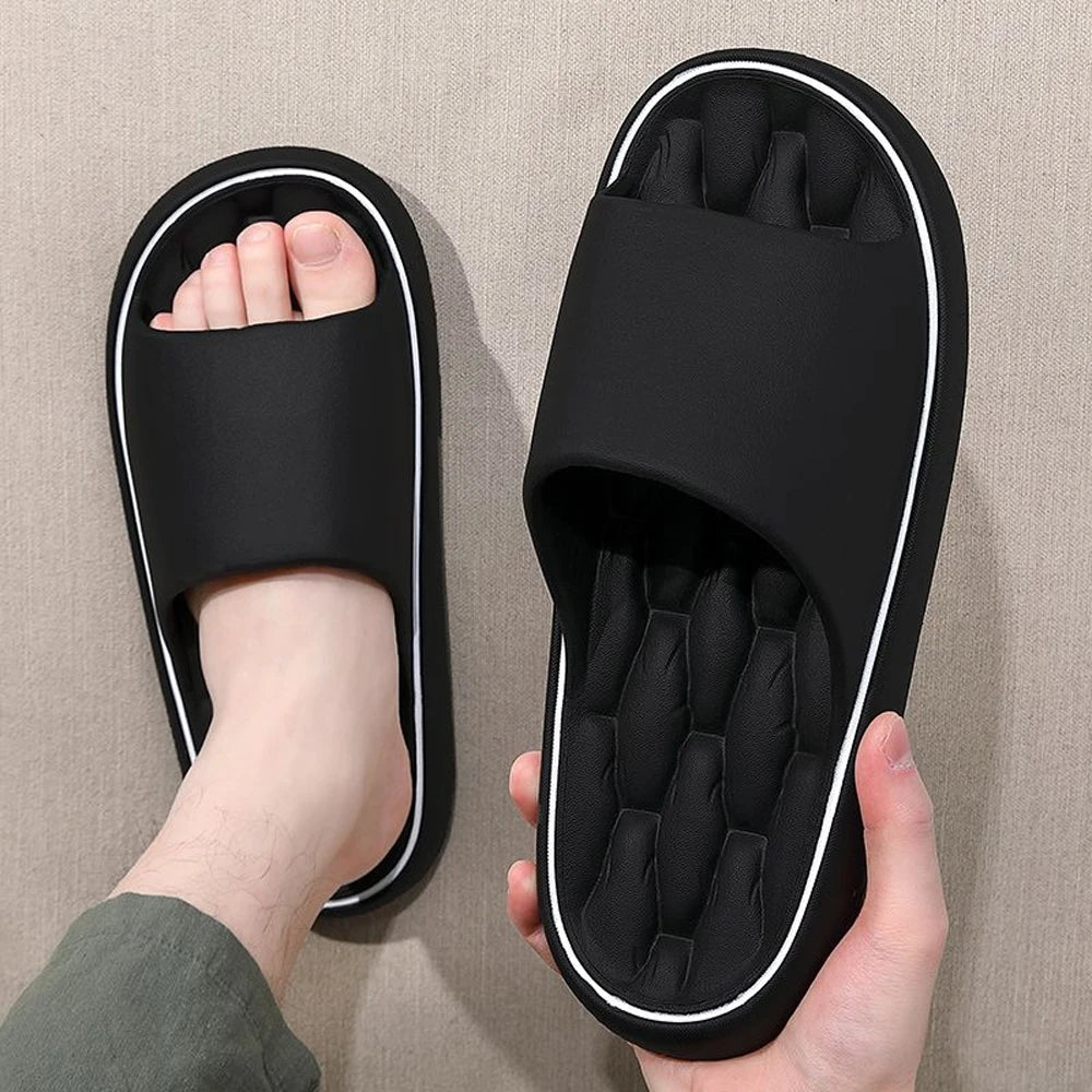 BASATU Fashion Summer Cartoon Home Shoes Non-slip Soft Slides Lithe Comfort Sandals Men Women Couple Slippers Trendy Slippers