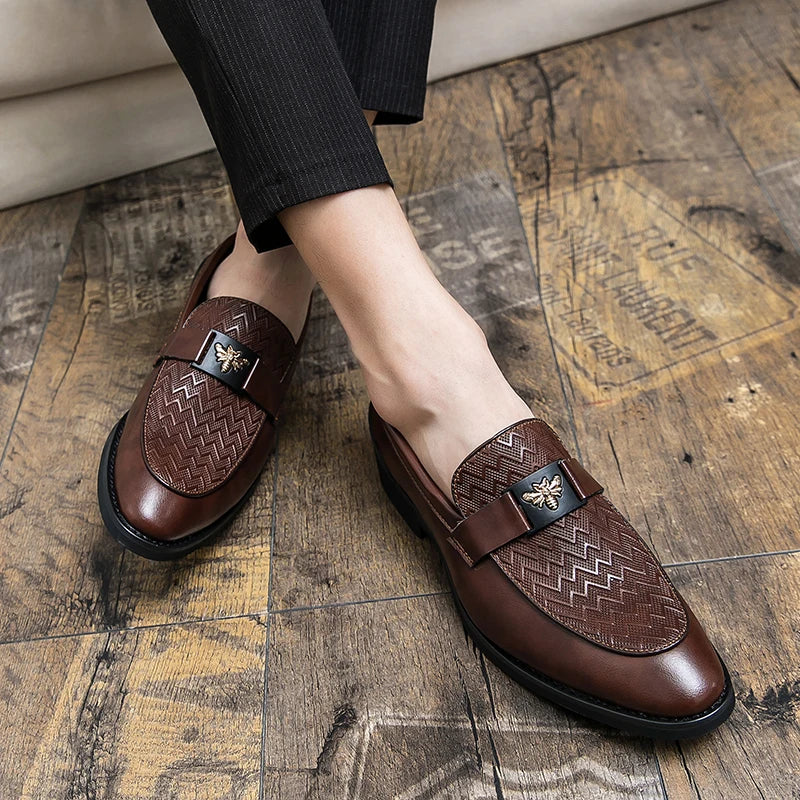 Fashion Size 6~13 Mens Dress Casual Leather Designer Wedding Mules Luxury Business Italian Slippers Loafers Oxford Shoes for Men