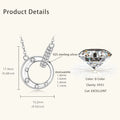 Certified Full Moissanite Necklace Exquisite 925 Sterling Silver Double Circle Pendant Necklaces For Engagement Jewelry