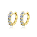 100% 925 Sterling Silver each 0.2ct 3.5mm Moissanite Hoop Earrings For Women Sparkling Wedding Party Fine Jewelry Gift