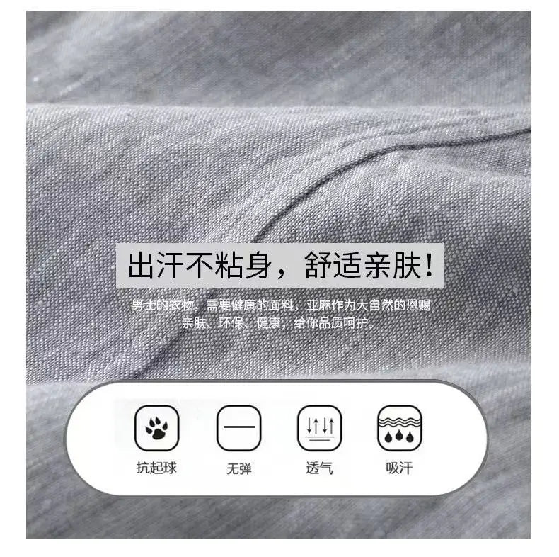2025 Summer New Men's Linen Casual Suit Coat Solid Color Lightweight Breathable Luxury Cotton Hemp Top 100% Linen Fabric