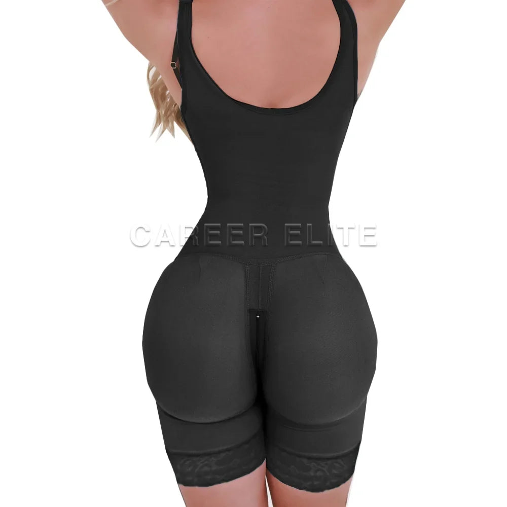 Women's Open Chest Girdles Colombian Body Shaper Firm Compression Hourglass Waist Modeling Strap BBL Postpartum Flat Belly Fajas