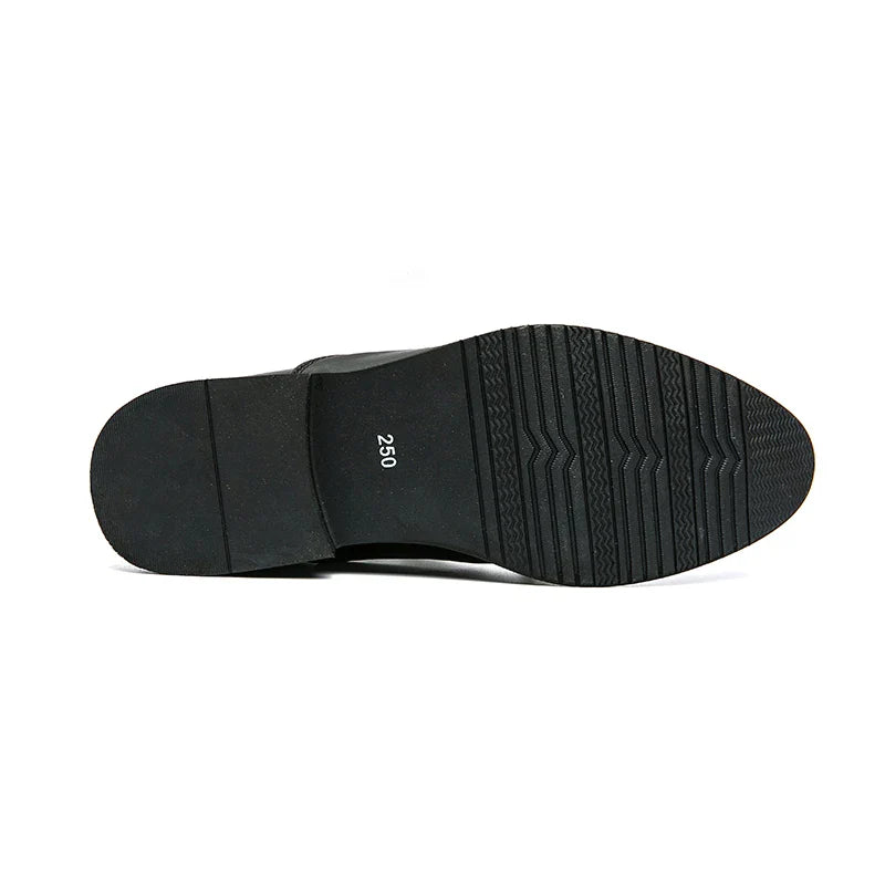 Luxury Designer Mens Business Formal Leather Dress Black Brand Casual Shoes Wedding for Men Office Luxury Flats Footwear Loafers