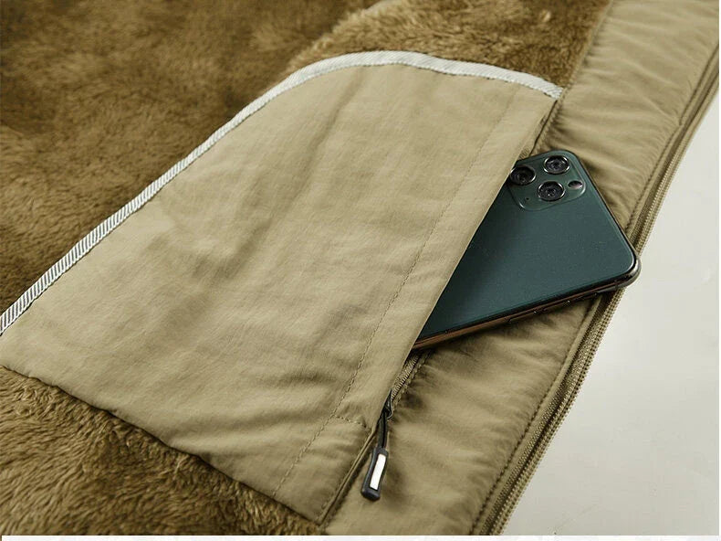 Men's Multi-Pocket Clothing Winter Vest Jackets Sleeveless Coat Fashion Large Size 6XL Male Warm Waistcoat Fleece Vest Men