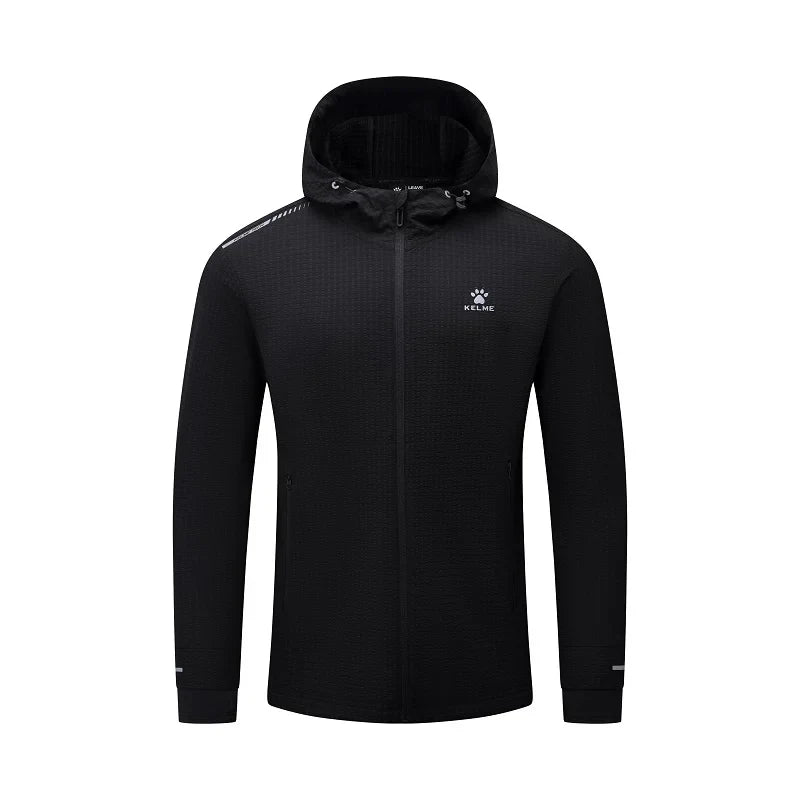 Men's Windproof Thermal Hooded Jacket Outdoor Running Jacket All-around Training Fitness Cardigan