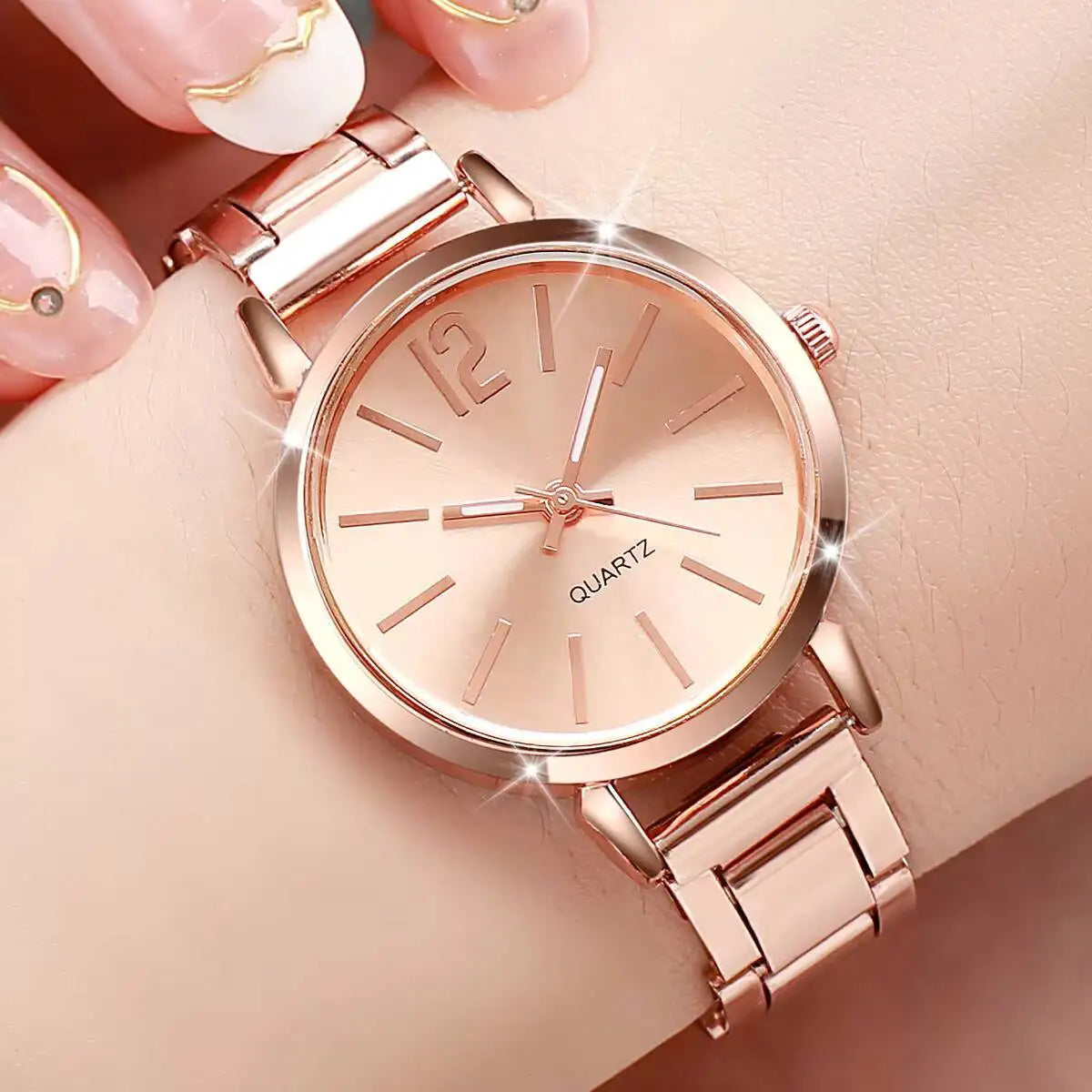 1/2/3PCS Simple Dial Women Quartz Watch Fashion Small Ladies Wristwatch Reloj Mujer Girls Clock Gift（Without Box）