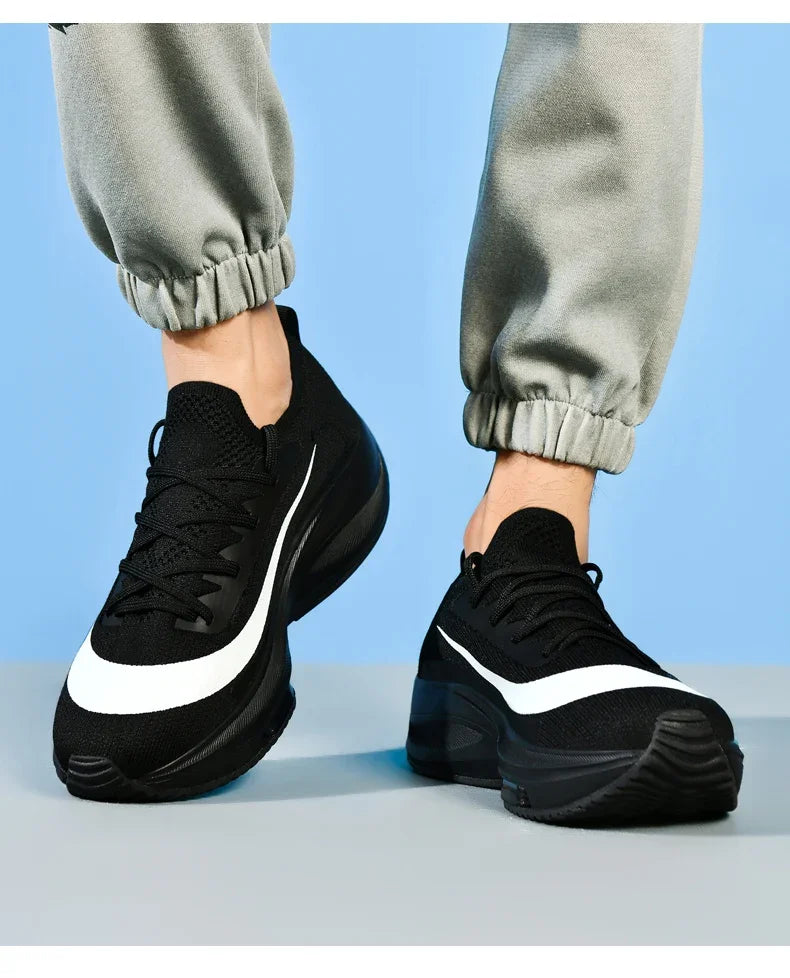 Men Running Shoes Jogging Sneakers Trainer Race Cushioning Outdoor Luxury shoes Mesh Off-road Shoes Breathable Couple Non-Slip