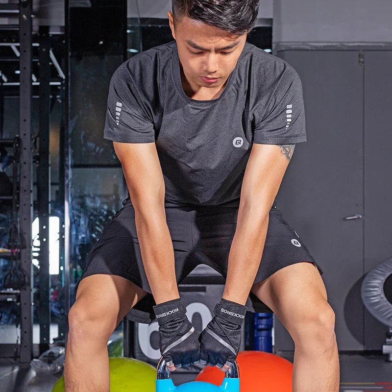 Men's Tracksuit Gym Fitness Running 5 Pcs/Set Quick Dry Sweat-absorb Compression Sport Suit Clothes Jogging Sport Wear