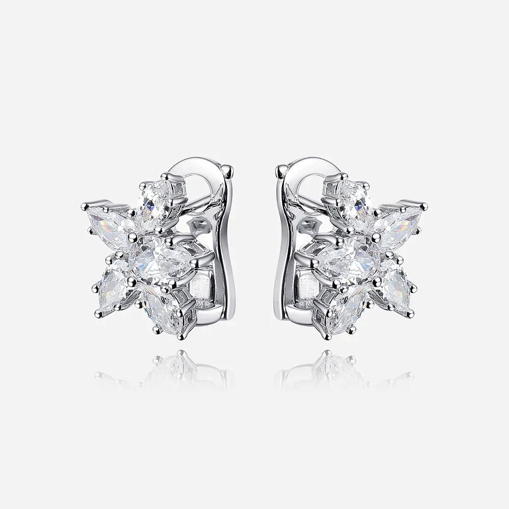 100% 925 Sterling Silver Sparkling High Carbon Diamond Earrings For Women Wedding Engagement Party Fine Jewelry Wholesale