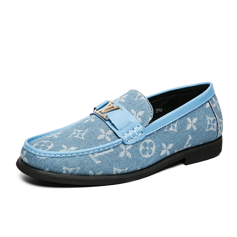 2025 New Fashion Casual Leather Shoes Men's Shoes New Soft Sole Anti-Slip Pointed Toe Small Leather Shoes British Business Loafe
